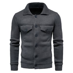 Heren truien herfst winterjack faux knop gebreide dik warm casual vest l230331