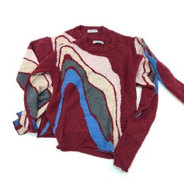 Heren Sweaters Herfst Winter Kiko Kostadinnov Red Brushed Ronde hals Elastische trui voor mannen en vrouwen