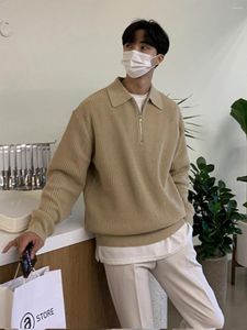 Ponts-pulls masculins d'automne d'hiver coréen fashion zipper pull repeup