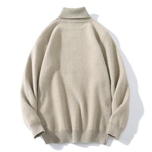 Herentruien herfst winter heren turtleneck trui 2022 warm gebreide slanke harajuku mode streetwear casual pullover menmen's