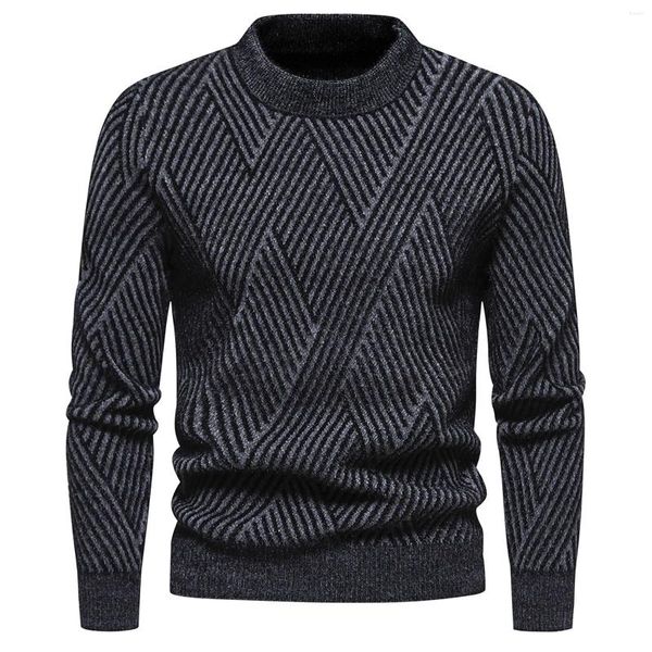 Pulls pour hommes automne hiver pulls pour hommes pull couleur unie coupe ajustée pull tricoté pull en laine tricots vintage hauts