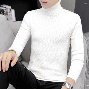 Herensweaters Herfst Winter Coltrui Lange mouw Heren Mode All-match Harajuku Eenvoudig Oversized Binnenkleding Dagelijks Zwart Wit