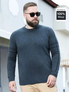 Pulls masculins baisheng rond cou de cou décontracté gras hiver tricot