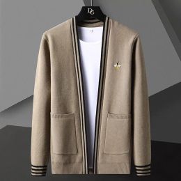 Mannen Truien Bee Borduren Trui Vest Koreaanse Casual Jas Elegante Mannen 2024 Trend Abrigo Hombre Kleding