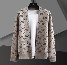 Pulls pour hommes abeille luxe Designer haut court crânes couleurs ligne décoration tricot Cardigan à manches longues bouffée robe manteau