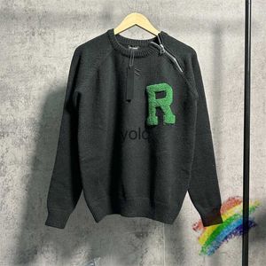 Pulls pour hommes Bla RAF SIMONS Vintage serviette brodée Floed demi-pull zippé pour hommes femmes B qualité sweat-shirts décontractésyolq