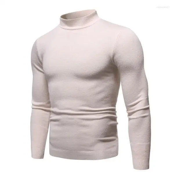 Suéteres para hombres suéter de marca suéter 2023 Otoño/Invierno moda gran base medio cuello alto tejido Casual WMT153