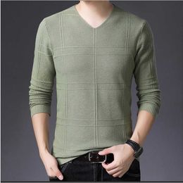 Sweaters voor heren Browon 2022 Nieuwe herencloes Spring herfst Solid kleur Casual V-ne Koreaanse mode Slim Fit lange mouwen trui Sweater Men G221018