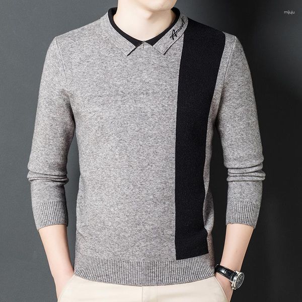 Sweaters para hombres Browon Autumn Invierno Men calientes Completas