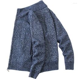 Pulls pour hommes Cardigan Hommes Pull Automne Hiver Polaire Vestes Zipper Tricoté Manteau Casual Tricots Chaud Sweatercoat MaleMen's Jemi22