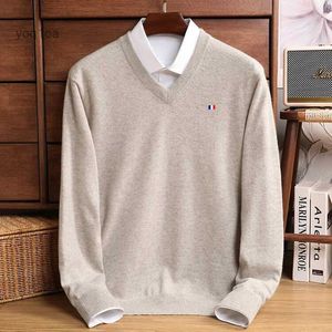 Pulls masculins Pulllateur en cachemire Pullor V-Neck Men's Men's Automne Hiver Cashmere Laine chaude chaude Pull Homme Man Hombres Pull plus taille 5xll231123