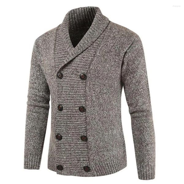 Suéteres para hombre, suéter informal, solapa de vacaciones diarias, Regular, ligero, elástico, Color sólido, primavera, vacaciones, moda de otoño