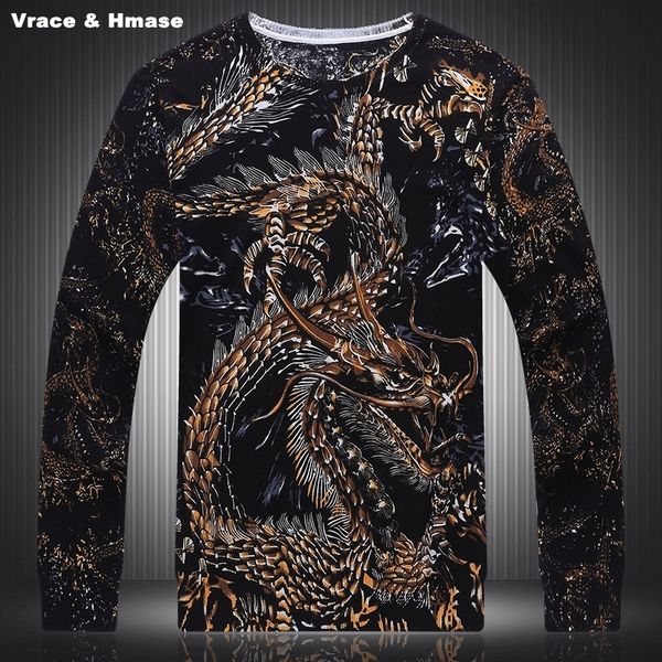 Pulls pour hommes Style chinois Personnalité de la mode 3D Modèle de dragon Pull tricoté Automne Hiver Haute Qualité Coton Hommes M3XL 230826