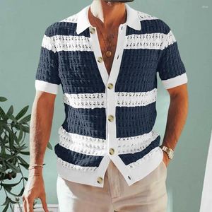 Herensweaters Klassiek Comfortabel Kleurstiksel Gemakkelijk schoon te maken Schoolleraar Zomervest Dunne trui Heren Ademend