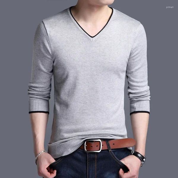 Suéteres para Hombres Ropa Slim Fit Camiseta Lisa Roja Suéter De Punto Jerséis para Hombre Jerséis Cuello Modo Antiguo Estilo Coreano Casual Clásico A