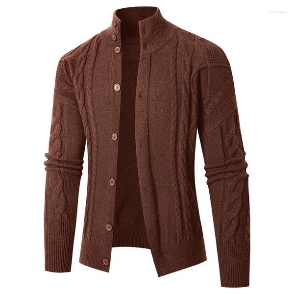 Pulls pour hommes manteau automne hiver grande taille pull à revers de mode en vrac avec cardigan à aiguille épaisse