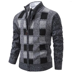 Heren Truien Jassen Mannen Fleece Vest Trui Jassen Lange Mouw Herfst Dikke Warme Bont Wollen Jas Mannelijke Gebreide Jumpers