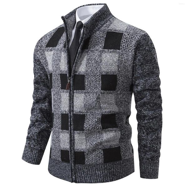 Suéteres para hombre, abrigos, cárdigan de lana para hombre, chaquetas, chaquetas de manga larga de otoño, abrigo de lana de piel gruesa y cálida, jerséis de punto para hombre