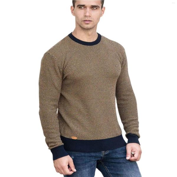 Pulls Homme Color-Block Serpent Motif À Personnaliser Automne HiverMen's Col Roulé Coton Slim Tricoté Pulls