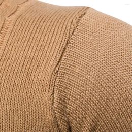 Pulls pour hommes confortables mode quotidienne vacances vacances pull tricot haut cardigan à manches longues légèrement extensible couleur unie mâle
