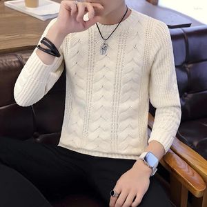 Herensweaters CW-merktruien 2023 Casual trui Effen kleur Comfortabele ronde hals Slank