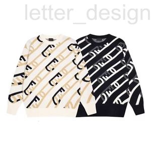 Heren truien ontwerper 2022FW mannen en vrouwen F trui Letter Locker ronde hals truien gebreide wol zwart wit Designer trui 8F3