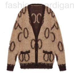 Suéteres para hombres Diseñador 2023 Nuevo Clásico Impreso Mohair Suéter de doble cara Cardigans Sueteres Ropa de invierno Mujer Pull Femme 0826