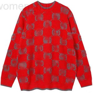 Herensweaters ontwerper tussen high-end marktversies van trendy merk GU volledige print lange mouwen veelzijdige grote heren- en damessweaters met ronde hals 2LVO