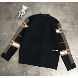 Suéteres para hombres Diseñador Burberies Chaqueta para mujer Clásico de punto Raya Cardigan Abrigo Suéter Moda Sudadera Burbery para hombre 937