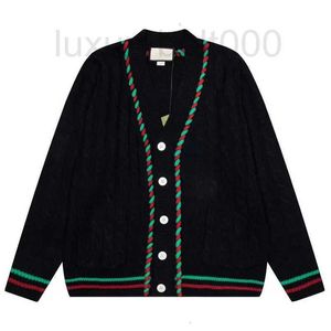 Heren truien ontwerper high edition luxe mode gu gujiachao merk rood groen twisted touw veelzijdige grote os ronde nek lange mouw voor mannen uj6q