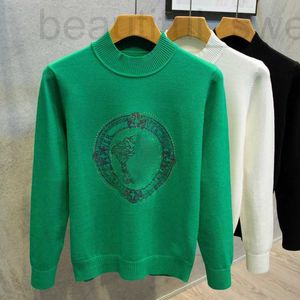 Herensweaters ontwerper Hoge versie gebreide trui heren sweatshirt wol gebreid Med print casual shirt lange mouw losse trui jas hoodie 2P7K