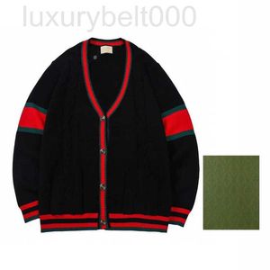 Herentruien Designer Nieuwe AOP Jacquard Letter Break Sweater in de herfst / Winter Acquard Breation Machine E Custom Jnlarged Detail Crew Neck Cotton L9M3