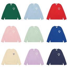 Hoodie mannelijke en vrouwelijke ontwerper Amis Paris kwaliteit trui met capuchon geborduurd rood liefde winter ronde hals trui paar sweatshirts yf66