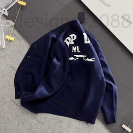 Herentruien Designer trui honkbaljack Jacquard Letter Wool Knitted Coat Mens Dames Warm Sweatshirt Casual Shirt Fashion Loose Cardigan Top Fuo4