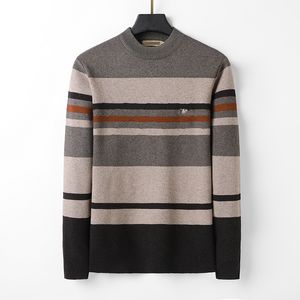 Herentruien Herfst Winter High End Designer Knitwear Heren Klassiek Casual Gestreepte geruite truien Heren Zakelijk merk Zacht Warm vestoverhemden M-XXXL