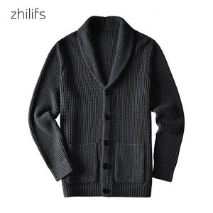 Pulls pour hommes Marque de mode Pull Manteau Gros Laine Homme Cardigan Épais Jumpers Automne Style Coréen Casual Hommes Vêtements 230927