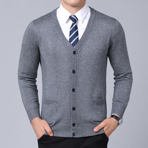 Heren Truien Modemerk Trui Voor Heren Vest Jas V-hals Slim Fit Truien Truien Winter Koreaanse Stijl Casual kleding 230826