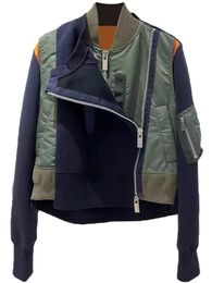 Pulls pour hommes Mode Faux Deux Patchwork Design Cargo Manteau Femme Lâche Oneck Veste à manches longues Femme 2023 Printemps 230831