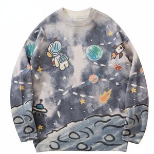 Mannen Truien Mode Hip Hop Streetwear Gebreide Volledige Sterrenhemel Print Harajuku Herfst Casual Paar Truien 220902