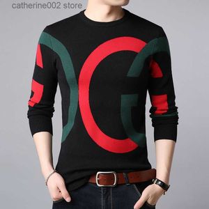 Pulls pour hommes Mode Style coréen Pull Nouvelle Arrivée Automne Hiver Mince Mâle Tricoté Pull Pull Adolescent Garçon Pull Pour Hommes Avec Des Lettres T230724