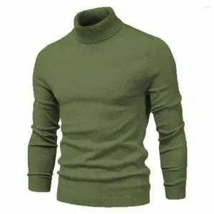 Suéteres para hombres Moda para hombre Otoño Invierno Suéter Cálido Jerseys Cuello de alta calidad Básico Casual Slim Cómodo