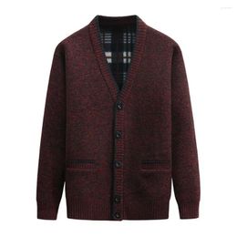 Suéteres masculinos abrigo de moda chaqueta de forro de forro de lana resistente al frío resistente al frío