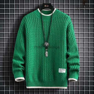 Chandails pour hommes pull de mode hommes tricoté motif à rayures pull col rond hiver SweatersLF231114L2402