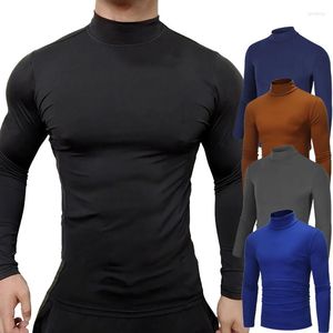 Pulls pour hommes Fitness T-shirt Hommes Chemises d'entraînement à manches longues Courir Compression Skinny Tops pour