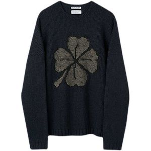 Chandails pour hommes Fla Independent Our Legacy Style Clover Knitted Wool Blend Pull à col rond