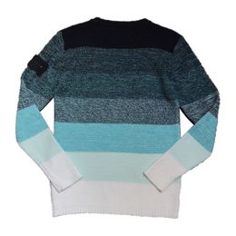 Herentruien Gradiëntkleur Jumper Knitwear Herenpullover Gebreide unisex-sweater van wolmix