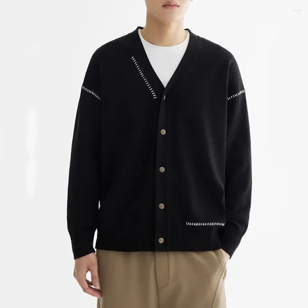 Chandails pour hommes Cardigan de haute qualité Men de tricoter les pulls à tricot 2024 Vestes de pull décontracté d'automne printemps