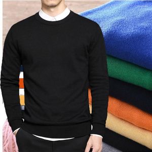 Pulls pour hommes pull en coton de haute qualité pull pour hommes col rond Slim Fit pulls tricot printemps automne Style vêtements décontractés