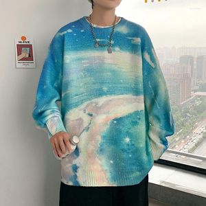 Herentruien Hoogwaardige Seahorse Hair 2023 Autumn en Winter Starry Sky Sky Sweater Male plus size paar outfit