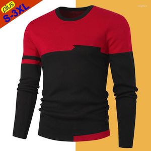 Suéteres para hombre, suéter de alta calidad, jersey para hombre, jersey de punto ajustado a la moda, jersey de trabajo con parches para hombre, camiseta para niño, sudadera roja y negra